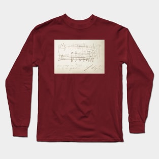 Liszt | Dedication with handwritten score by Franz Liszt Long Sleeve T-Shirt